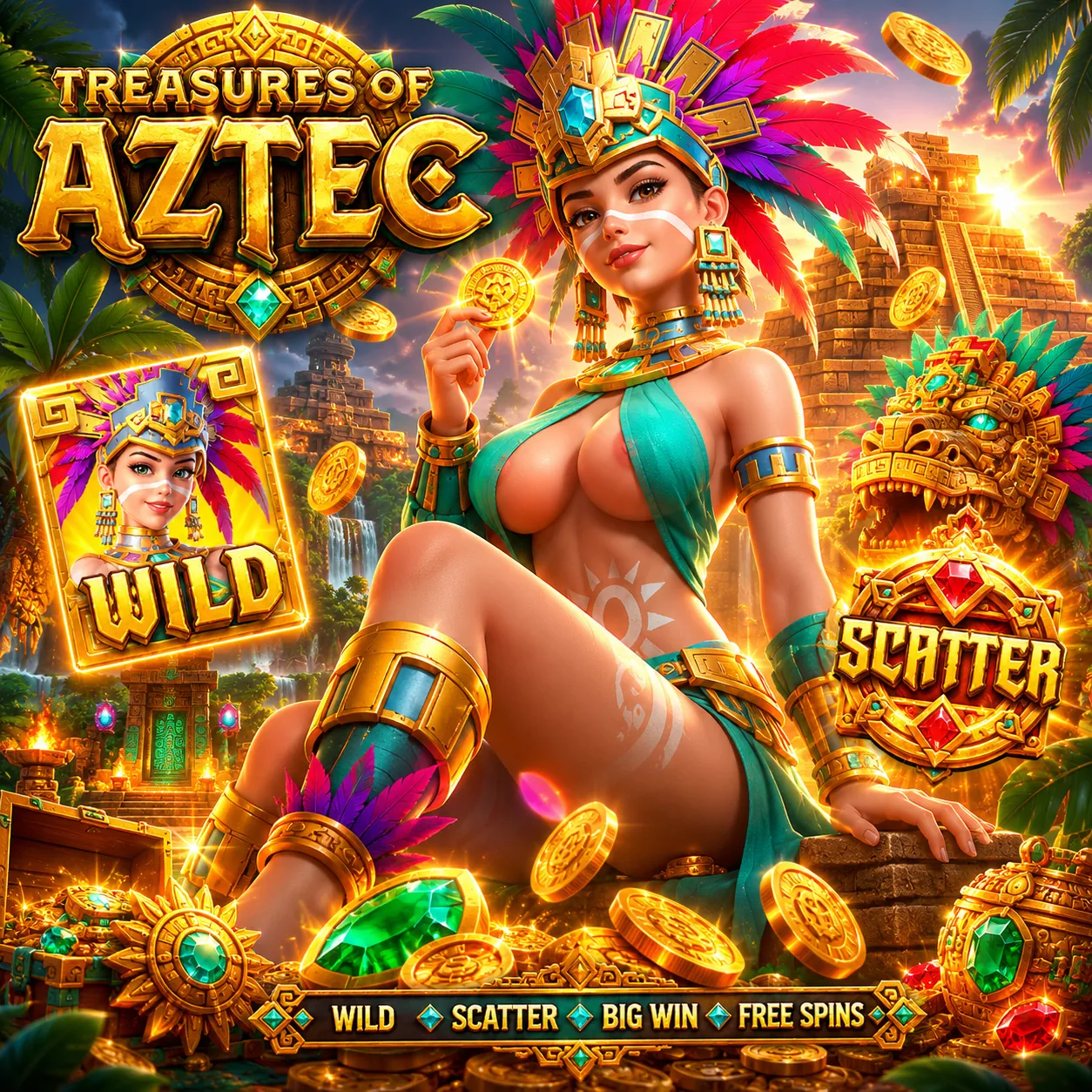 สล็อต PG Treasures of Aztec